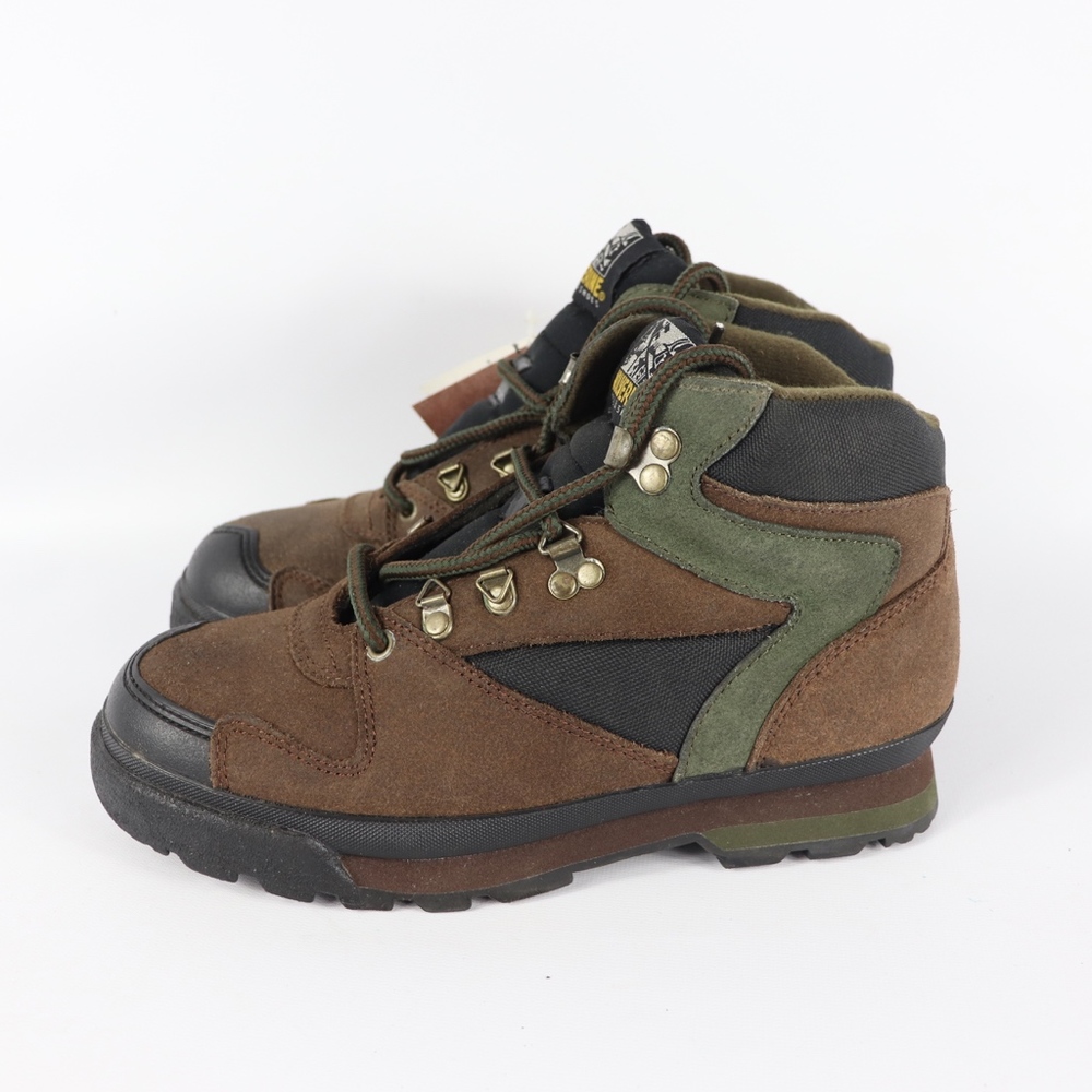 Vtg 90s Wolverine Mens 8 W Steel Toe Boots Brown - Picture 4 of 8